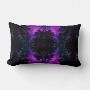 Aurora Borealis at Midnight Fractal Lumbar Cushion