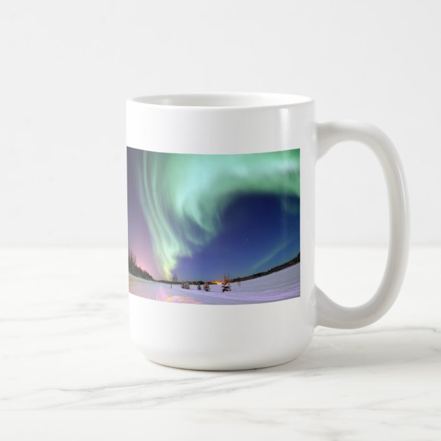 Aurora Borealis - Bear Lake, Alaska Coffee Mug (Right)