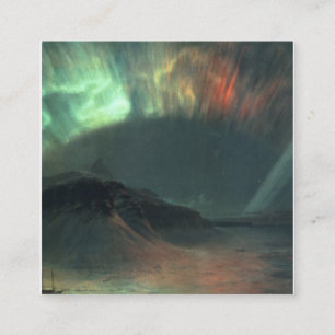 Aurora Borealis by Frederic Edwin Church Square Business Card