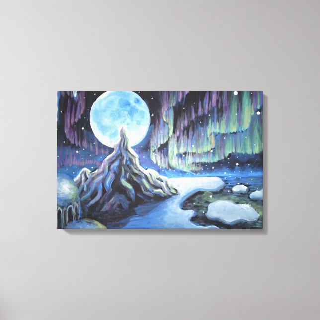 Aurora borealis canvas print (Front)