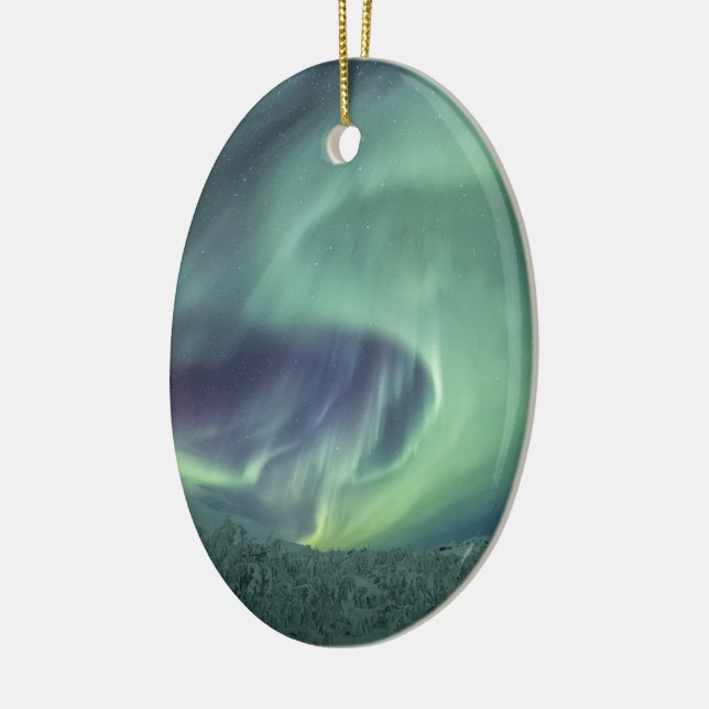 Aurora Borealis Ceramic Tree Decoration (Left)