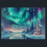 aurora borealis/Christmas/Winter Cutting Board<br><div class="desc">hint of Christmas</div>