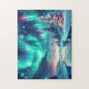 aurora borealis/Christmas/Winter Jigsaw Puzzle