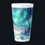 aurora borealis/Christmas/Winter Latte Mug<br><div class="desc">hint of Christmas</div>
