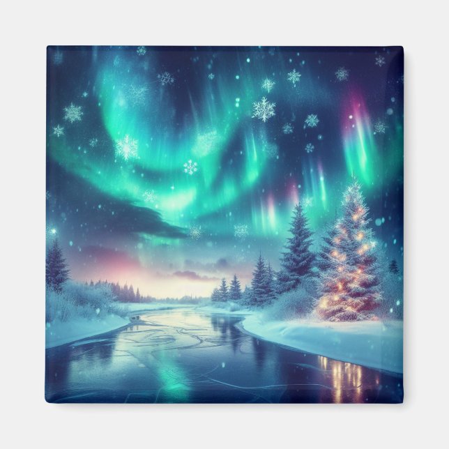 aurora borealis/Christmas/Winter Magnet (Front)