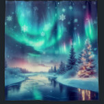aurora borealis/Christmas/Winter Shower Curtain<br><div class="desc">hint of Christmas</div>