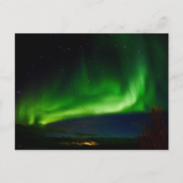 Aurora Borealis Colours The Night Sky Postcard (Front)
