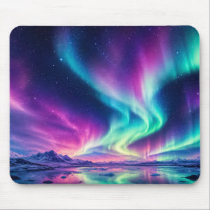 Aurora Borealis Design Mouse Pad