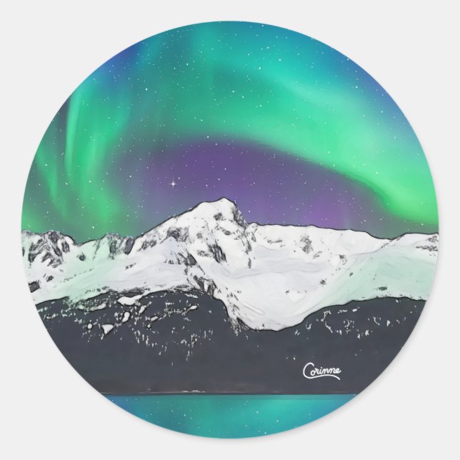 Aurora Borealis - Envelope Stickers (Front)