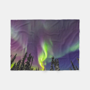 Aurora Borealis Fairbanks, Alaska Fleece Blanket