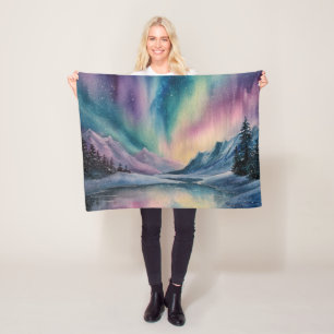 Aurora Borealis Fleece Blanket