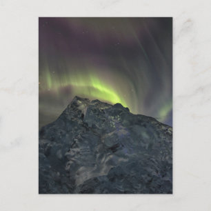 Aurora Borealis Iceberg Jokulsarlon Iceland Postcard