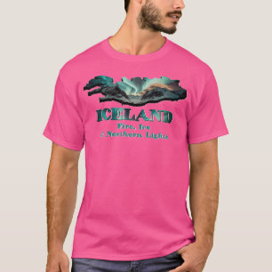 Aurora Borealis Iceland Nature Fire Ice Camping Hi T-Shirt