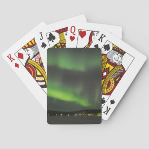 Aurora borealis in the sky poker deck