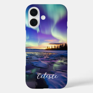 Aurora Borealis Iridescent Twilight iPhone 16 Case