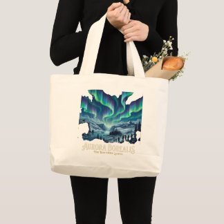 Aurora Borealis Large Tote Bag