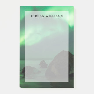 Aurora Borealis | Lofoten Beach Norway Post-it Notes