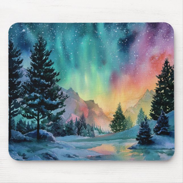 Aurora Borealis Mouse Pad (Front)