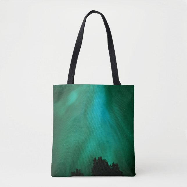 Aurora Borealis Nighttime | Ontario, Canada Tote Bag (Front)
