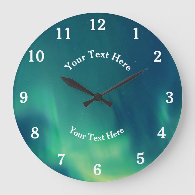 Aurora Borealis Northern Lights Alaska Arctic  Large Clock (Front)