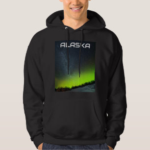 Aurora Borealis Northern lights Alaska sky night Hoodie