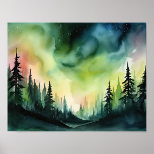 Aurora Borealis Northern Lights Art Print Poster