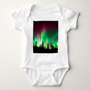 Aurora borealis northern lights baby bodysuit