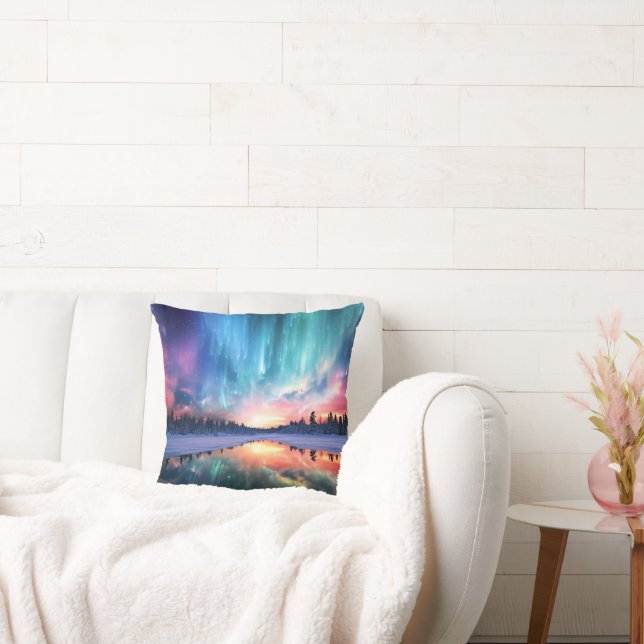 Aurora Borealis, Northern Lights, Cushion (Couch)