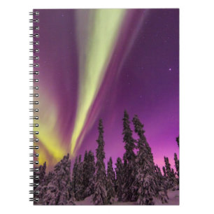 Aurora Borealis Northern Lights Fairbanks Alaska Notebook