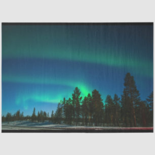Aurora Borealis Northern Lights Forest Decoupage Tissue Paper