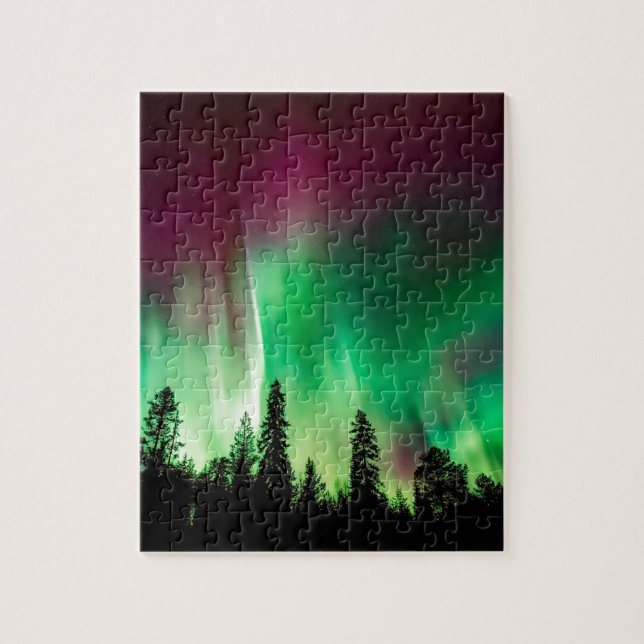 Aurora borealis northern lights jigsaw puzzle (Vertical)