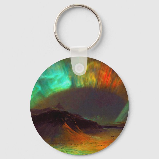 Aurora Borealis - Northern Lights Key Ring (Front)