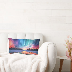 Aurora Borealis, Northern Lights, Lumbar Cushion