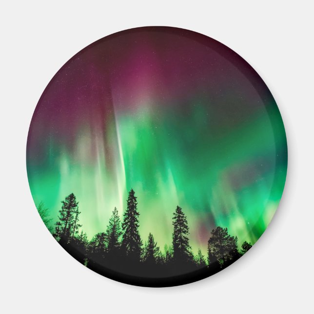 Aurora borealis northern lights magnet (Front)