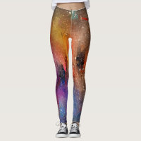 Aurora Borealis Northern Lights & Trees Leggings