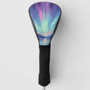 Aurora Borealis Northern Lights Watercolor Golf Head Cover