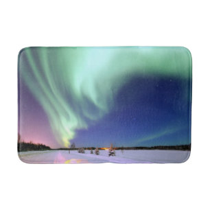 Aurora Borealis over Alaska  Bath Mat