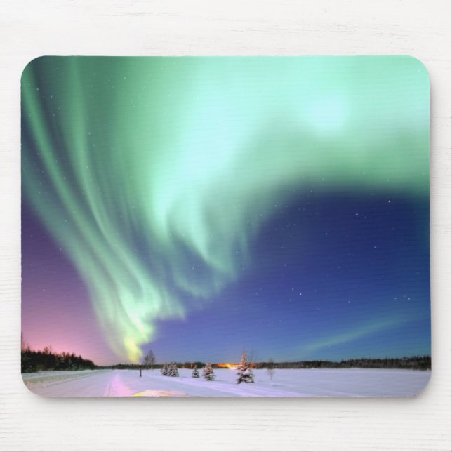 Aurora Borealis over Alaska  Mouse Pad (Front)