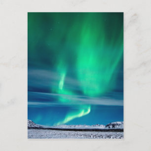 Aurora Borealis over Mosfellsheiði Postcard