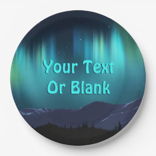 Aurora Borealis Paper Plate