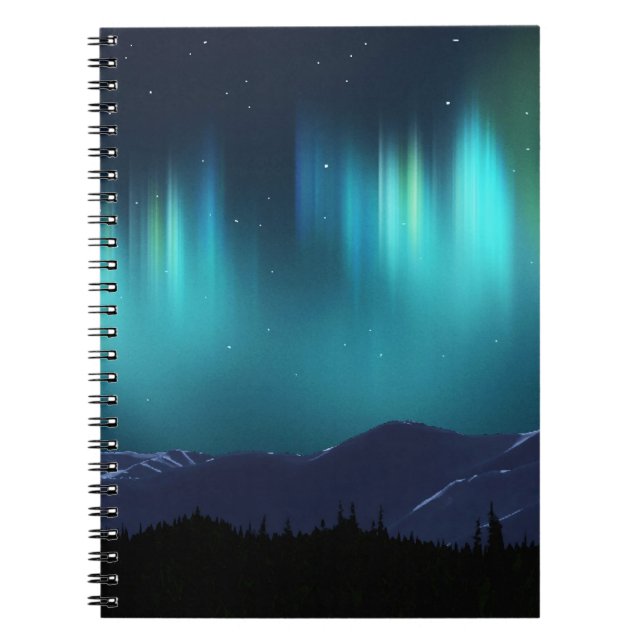 Aurora Borealis Spiral Notebook (Front)