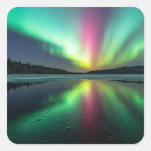 Aurora Borealis Square Sticker