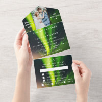 Aurora Borealis Starry Night Stars Photo Wedding