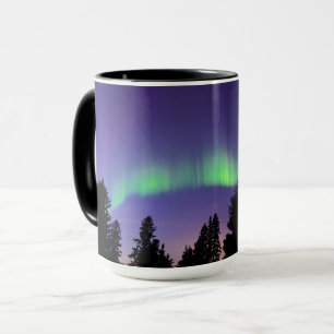 Aurora Borealis & Trees Manitoba, Canada Mug