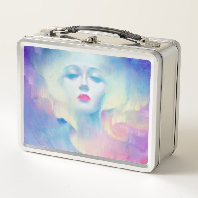 Aurora by Clive Henry Blue Metal Lunch Box (Front)
