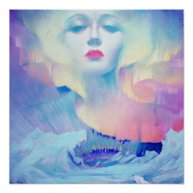 Aurora by Clive Henry blue Poster (Front)