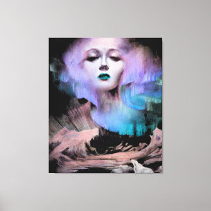 Aurora by Clive Henry blue turquoise purple night Canvas Print