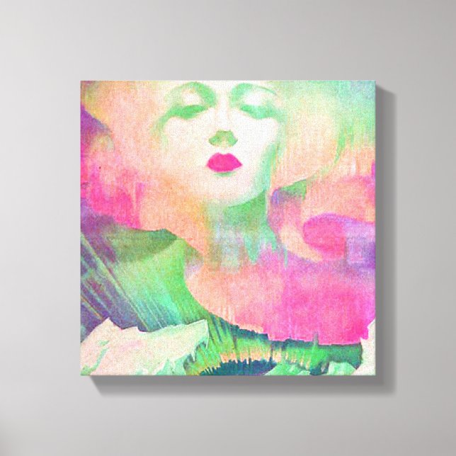 Aurora by Clive Henry colourful pink Canvas Print (Front)