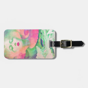 Aurora by Clive Henry colourful pink Luggage Tag
