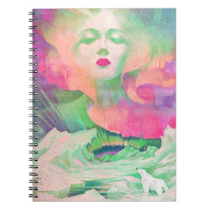 Aurora by Clive Henry colourful pink Notebook